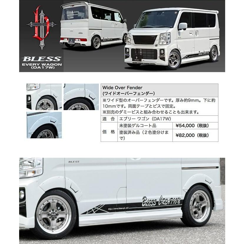 エブリー ワゴン（DA17W）】ワイドオーバーフェンダー（塗装済み品（2