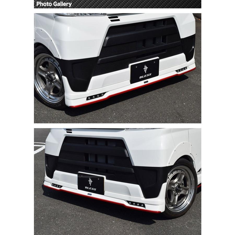 ハイゼット カーゴ】フロントハーフスポイラー Ver.2【LEDライト有り