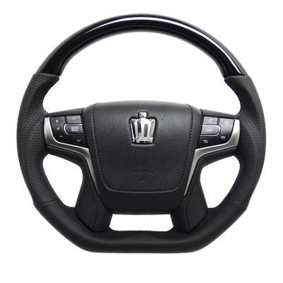 REAL レアル ステアリング【210クラウン】ブラックウッド トヨタ（TOYOTA） 【REAL レアルステアリング】トヨタ 210系クラウン