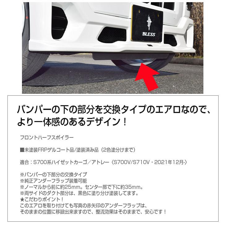 アトレーS700Vフロントバンパースポイラー アトレー S700V系 フロントアンダースポイラー シンケ/SHINKE