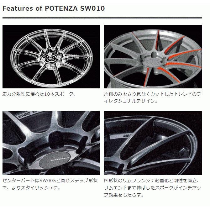 BRIDESTONE POTENZA SW010 16x6.5J 4/100 +40 PB パールブラック 新品ホイール1本価格｜2tireshop4u｜02