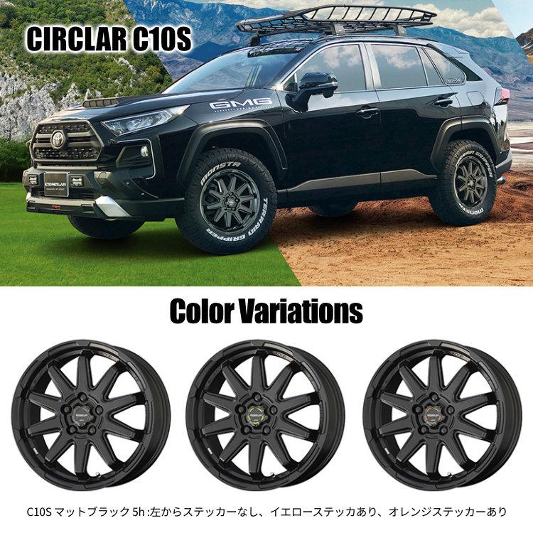 タイヤホイール4本セット CIRCLAR C10S 14x4.5J 4/100 +45 MB MUDSTAR RADIAL A/T 165/65R14 79S 軽自動車 ハスラー｜2tireshop4u｜02