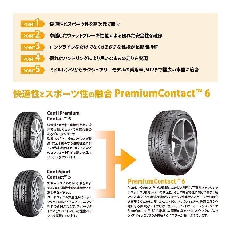 245/40R18 2022年製 CONTINENTAL Premium Contact 6 PC6 MO メルセデスベンツ承認 245/40-18 97Y XL サマータイヤ 新品1本価格｜2tireshop4u｜03