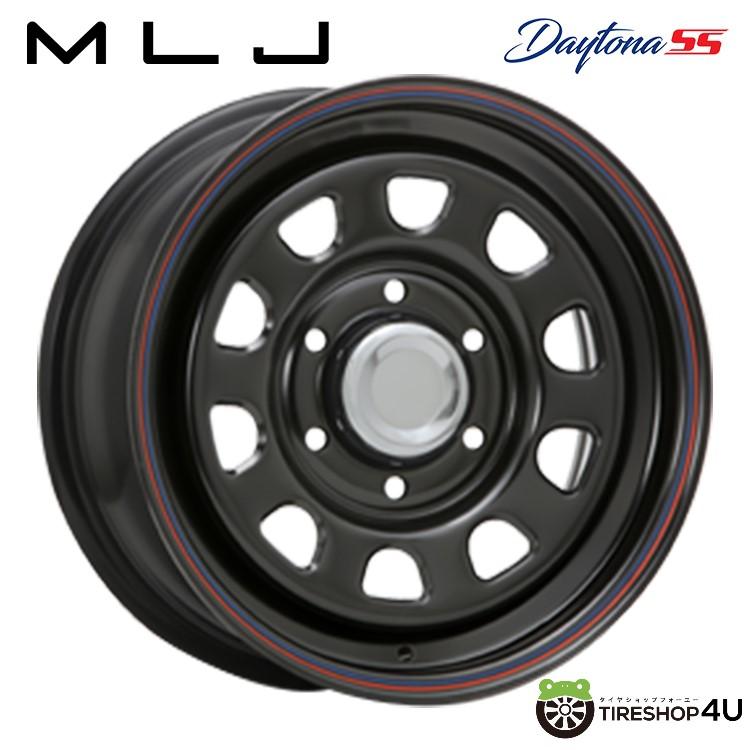 DAYTONA SS 15x6.5J 6/139.7 +40 BLACK (red/blue line) ブラック 新品 