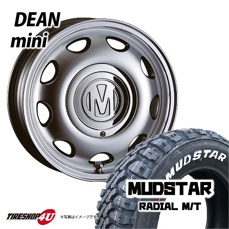 CRIMSON - タイア車輪4本仕掛ける DEAN mini 15x5.0J 4/100 +45 BGR MUDSTAR RADIAL M/T 165/60R15 77S 白いこと雁の使い 夏タイヤ、ホイールセット-車、バイク、自転車-タイヤ、ホイール