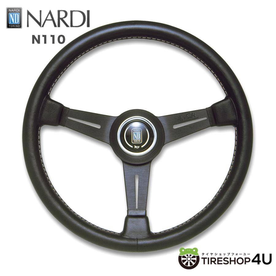 正規品 NARDI CLASSIC ブラックレザー&ブラックスポーク