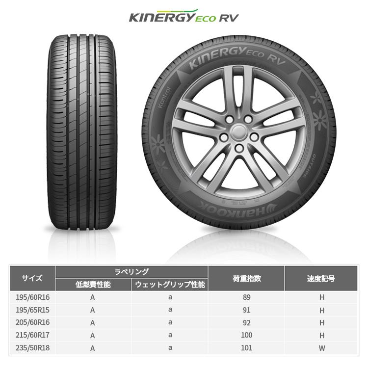 195/65R15 HANKOOK ハンコック Kinergy Eco RV K425v 195/65-15 91H サマータイヤ 新品1本価格｜2tireshop4u｜07