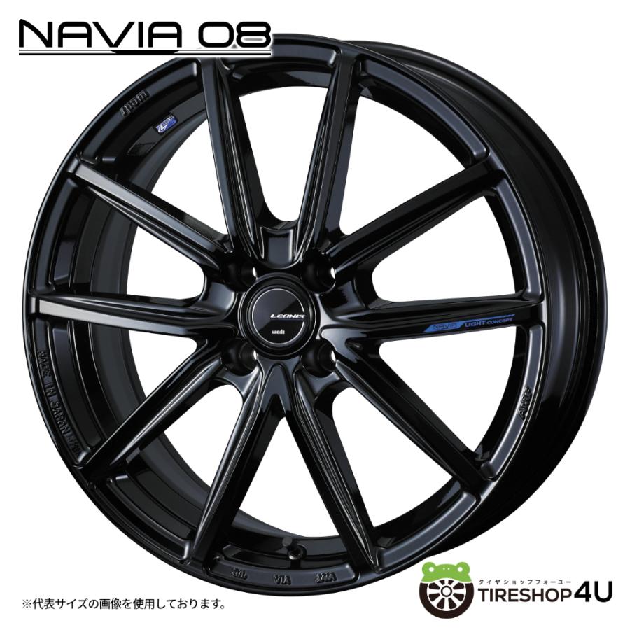LEONIS NAVIA 08 17x6.5J 4/100 +42 PBK プレミアムブラック