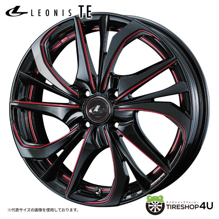 デンジャラスもじゃ出品です。ウェッズスポーツ　LEONIS　未開封品 WEDS（ウェッズ） LEONIS TE 16x5.0J 4/100 +45 BK/SC(RED) ブラック