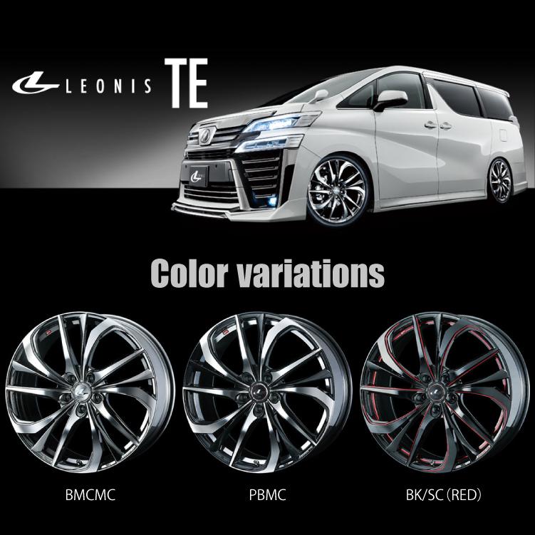 WEDS（ウェッズ） LEONIS TE 16x5.0J 4/100 +45 BK/SC(RED) ブラック