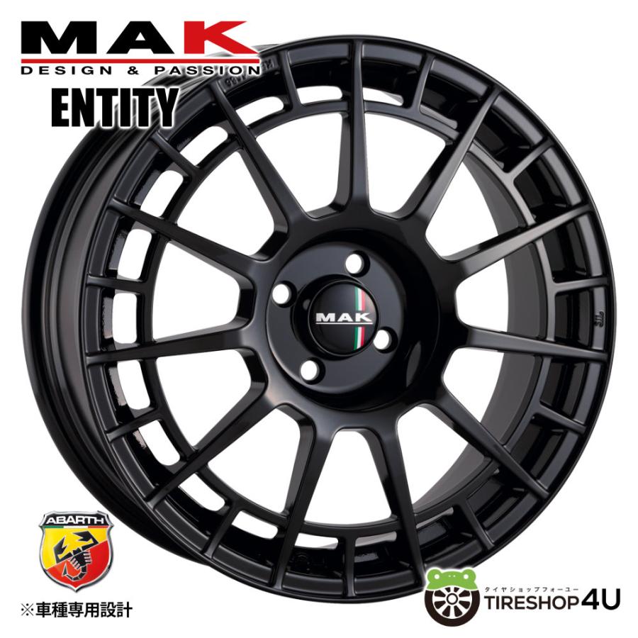4本購入で送料無料 MAK ENTITY 17x7.0J 4/98 +35 グロスブラック 新品