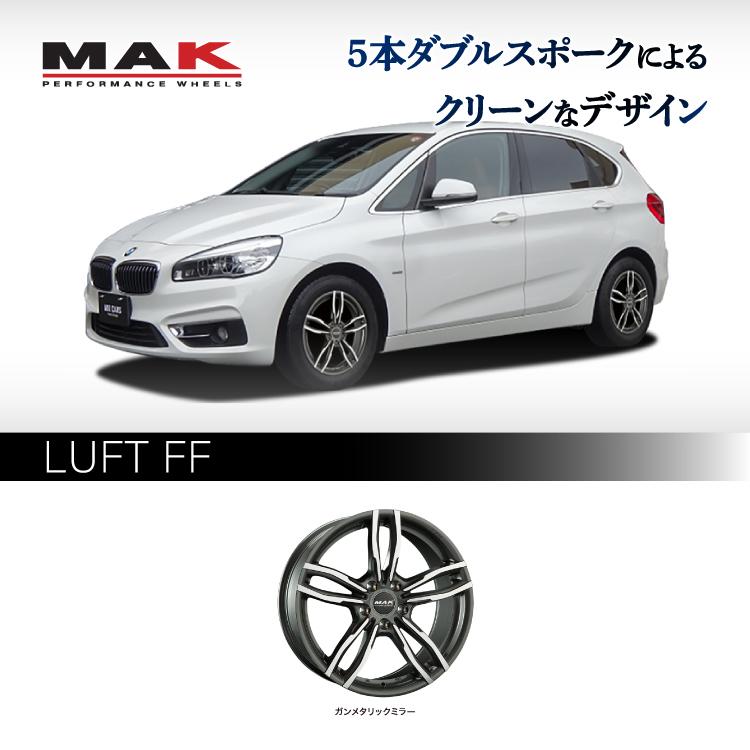 4本購入で送料無料 MAK LUFT FF 19x8.5J 5/120 +33 ガンメタリック 