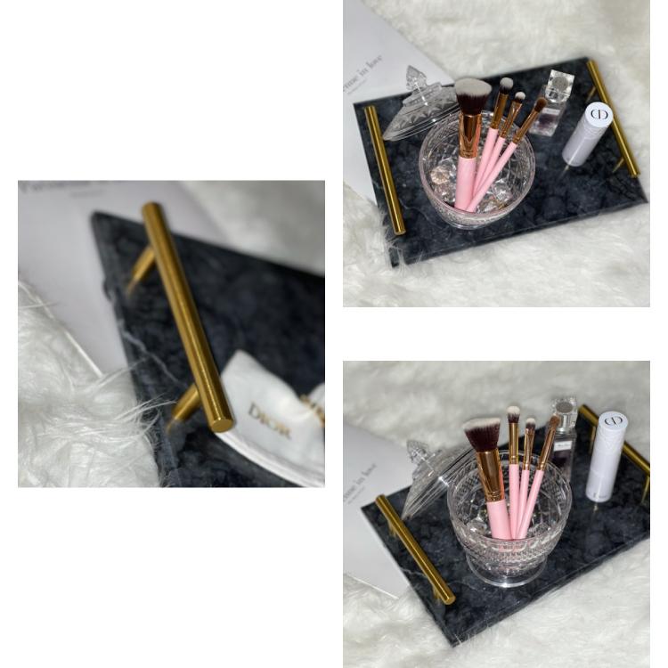 高級 大理石 トレー 取っ手付き プレート マーブルトレー インテリア