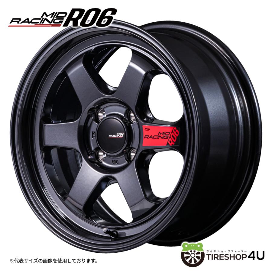 MID Racing R06 17x7.5J 4/100 +42 クリスタルブラック