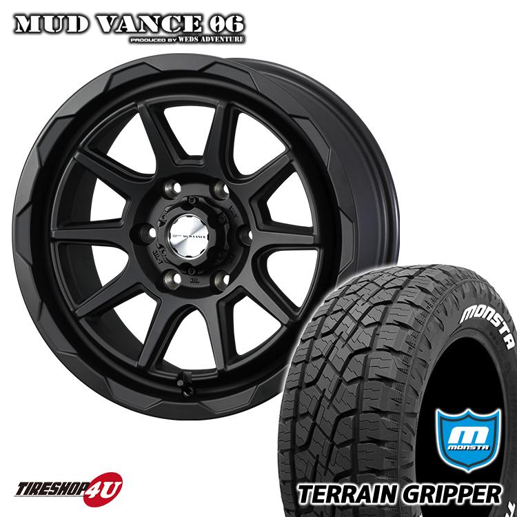 タイヤホイール4本セット MUD VANCE 06 17x8.0J 6/139.7 +20 FMB MONSTA TERRAIN GRIPPER 265/65R17 116T XL RWL プラド ハイラックス モンスタ ホワイトレター｜2tireshop4u