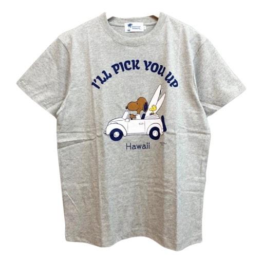 ハワイ限定 日焼けスヌーピー Tシャツ I'll PICK UP ユニセックス 男女