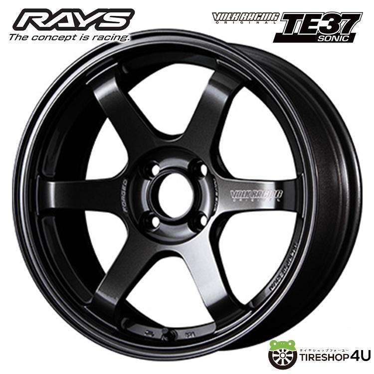 nrb55491 2　TE37 SONIC　中古 RAYS VOLK RACING TE37 SONIC 16x7.5J 4/100 +33 MM