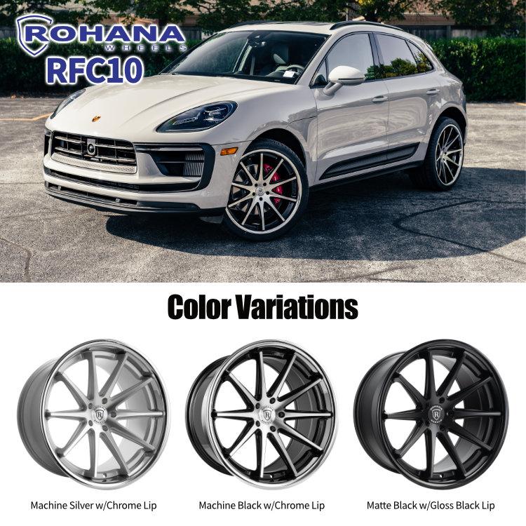 ROHANA RFC10 19インチ 19x8.5J 5/112 +35 MCB マシンブラック クロームリップ 新品ホイール1本価格 【代引き不可】｜2tireshop4u｜02