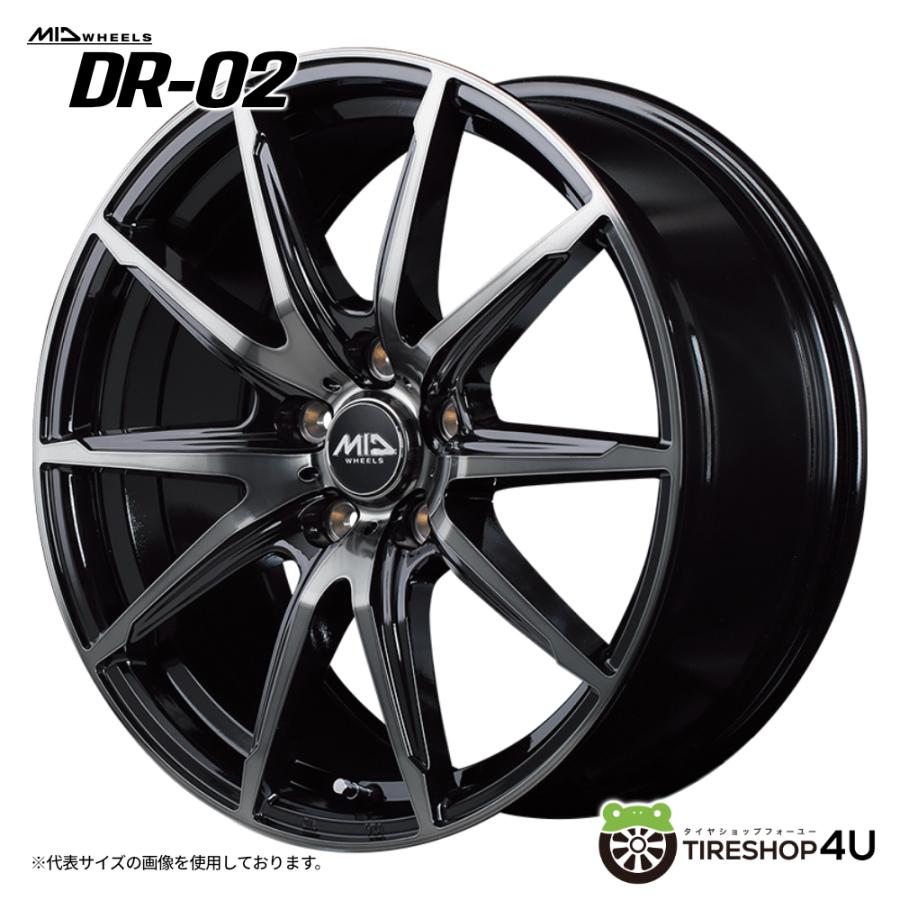 「dOさん専用」 マルカサービス 4本購入で送料無料 MID WHEELS DR-02 14x5.5J 4/100 +