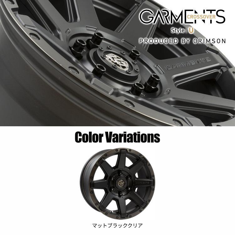 タイヤホイール4本セット CROSSOVER GARMENTS Style U 16x5.5J 5/139.7 +22 MBC COMFORSER CF3000 J 185/85R16 98/95Q 6PR LT ジムニー JB64｜2tireshop4u｜02