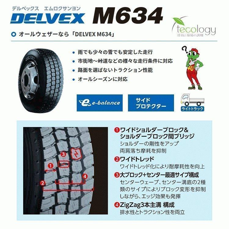 195/75R15 2026年製 TOYO トーヨー DELVEX M634 195/75-15 109/107N サマータイヤ オールウェザー 新品1本価格の画像