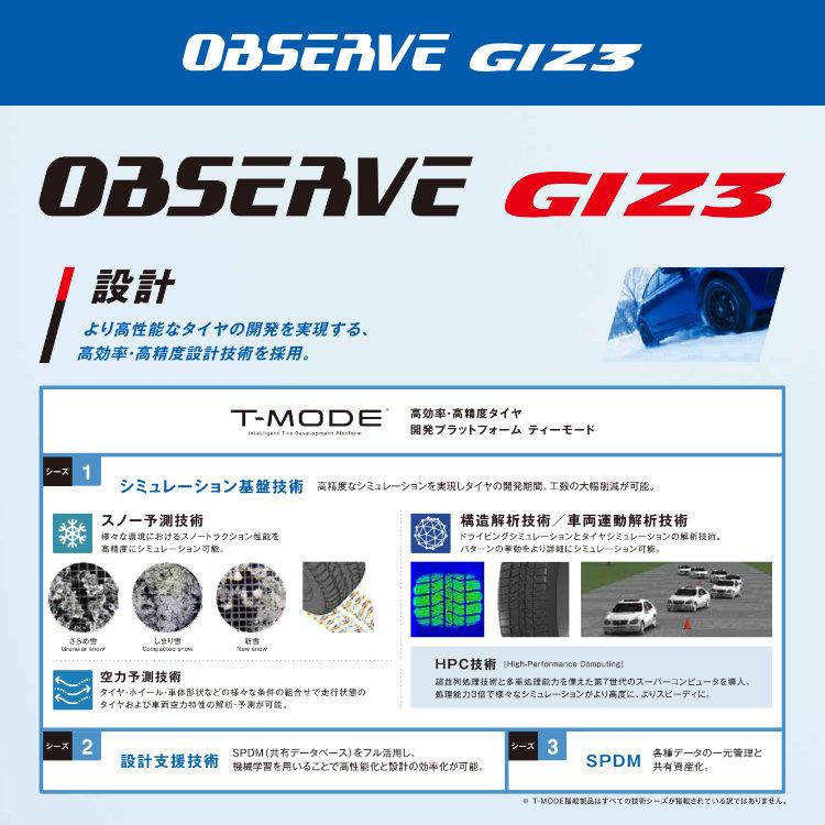 数量限定！新品スタッドレス4本セット！155/65R14 TOYO GIZ3 Amazon.co.jp: 4本セット TOYO OBSERVE GIZ3 155/65R14 75Q