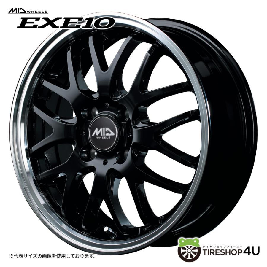 マルカサービス 4本購入で送料無料 MID WHEELS EXE 10 16x6.0J 4/100 +