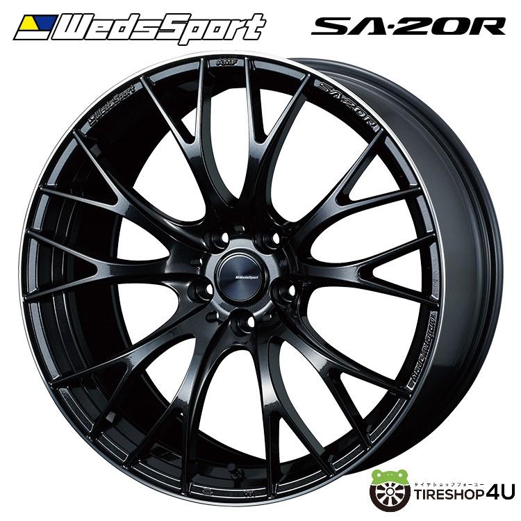 4本購入で送料無料 Weds Sport SA-20R 19x9.5J 5/114.3 +38 MB/F メタルブラックエフ 新品ホイール1本価格