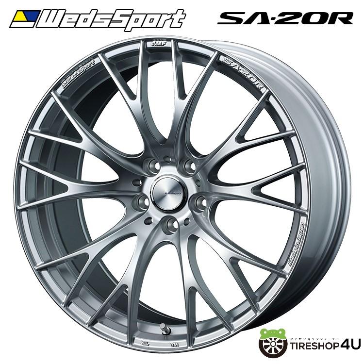 4本購入で送料無料 Weds Sport SA-20R 19x9.5J 5/114.3 +38 VI-S ブイアイシルバー 新品ホイール1本価格