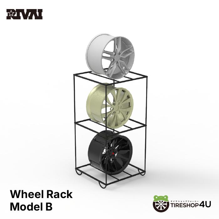 2段 ホイールラック B 17〜24インチ 組立式 最大6本 収納 ディスプレイ