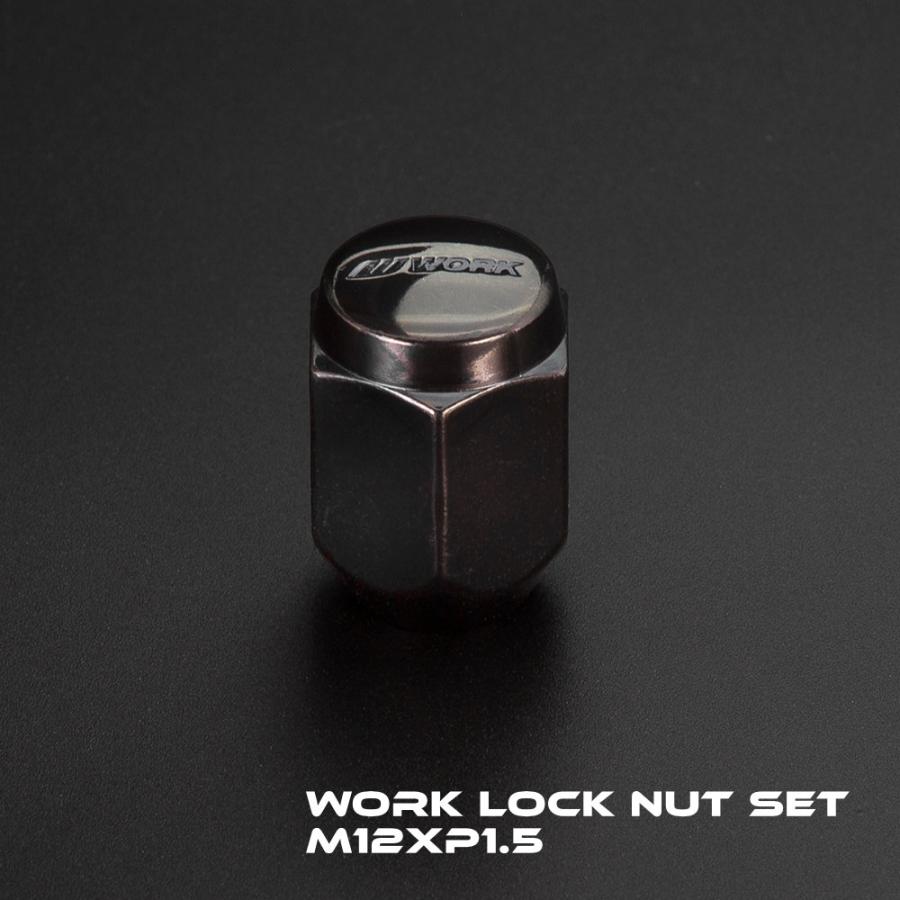WORK 正規品 WORK LOCK NUT SET ロックナット ブラック 21HEX M12xP1.5