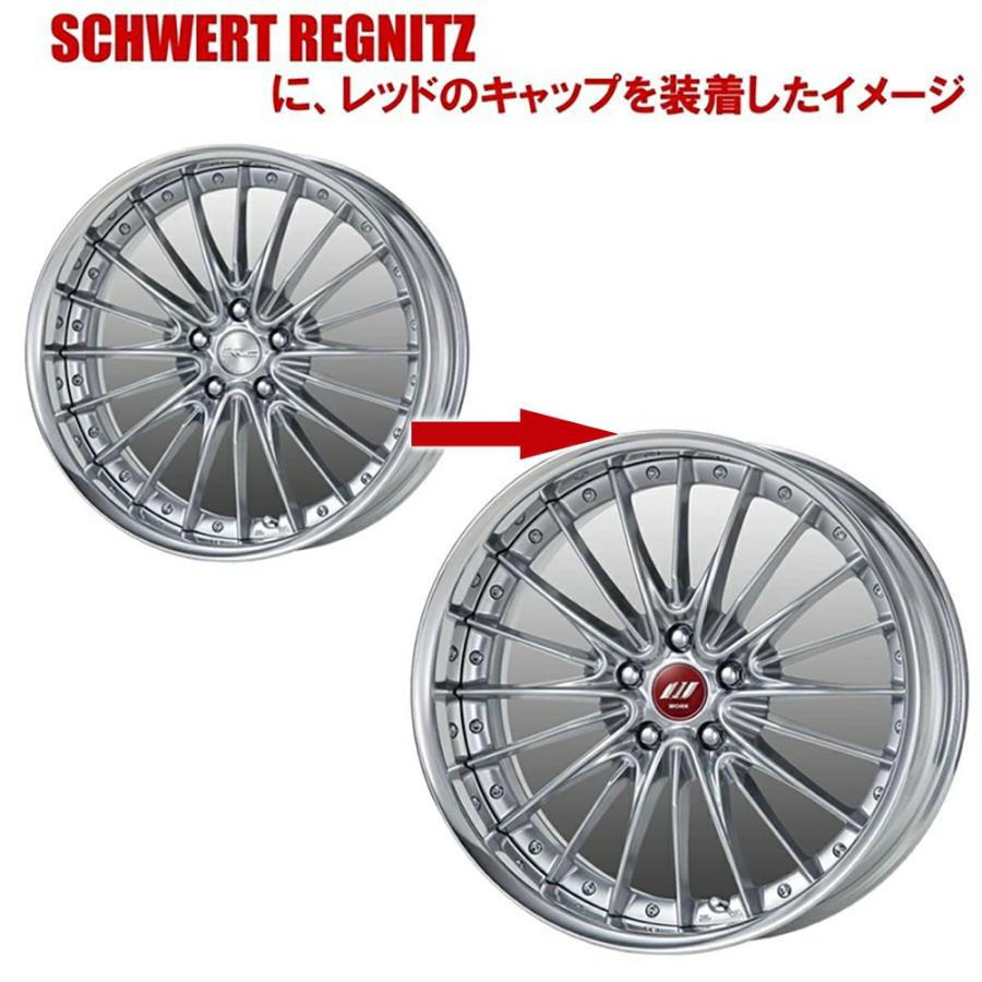 WORK 正規品 センターキャップ コーポレートマーク Wエンブレム 4個 