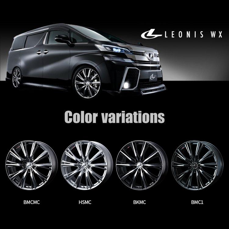 WEDS - LEONIS WX 19x8.0J 5/114.3 +48 BKMC ブラックミラーカット 新品銀輪1本必要経費 【代引っ張ること不可】