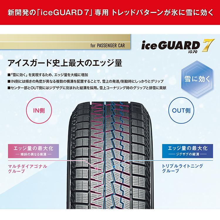 195/55R16 スタッドレス YOKOHAMA ヨコハマ ice GUARD7 iG70 195/55-16 87Q 新品1本価格｜2tireshop4u｜06