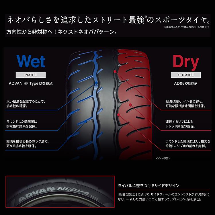 235/40R18 YOKOHAMA ヨコハマ ADVAN NEOVA AD09 235/40-18 95W XL サマータイヤ 新品1本価格｜2tireshop4u｜03