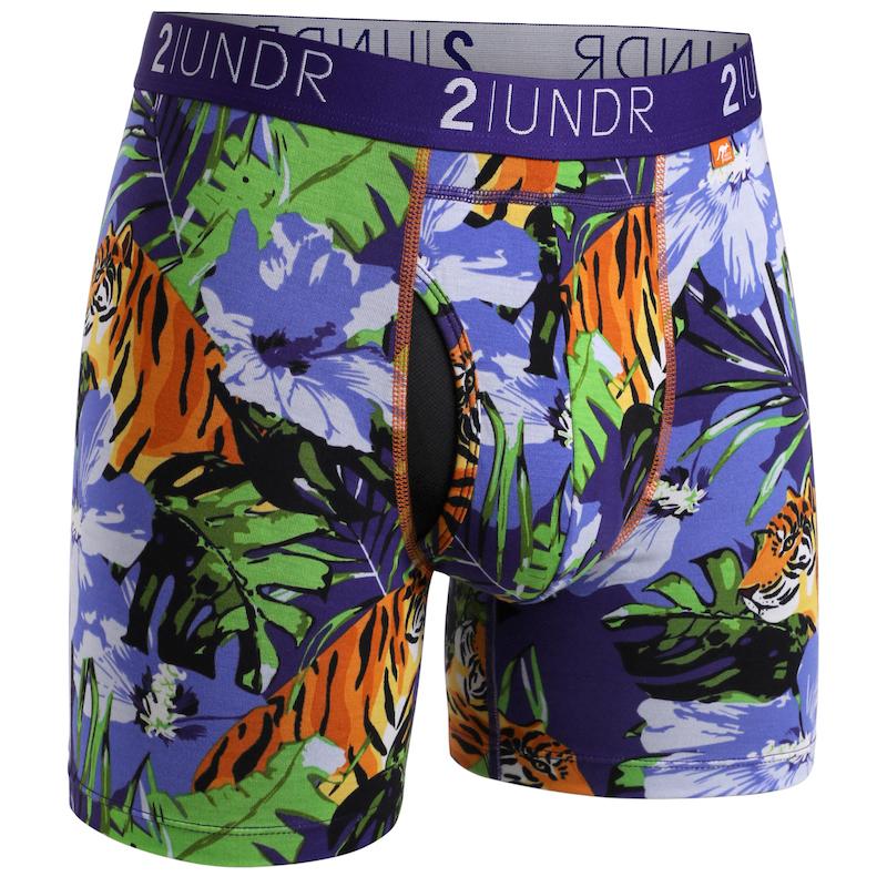 ツーアンダー ボクサーパンツ メンズ下着 2UNDR_ アンダーウェア 立体裁断下着 男性下着 SWING SHIFT BOXER BRIEFS PRINT (TIGRES)｜2undr