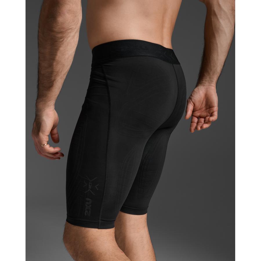 2XU MCS メンズ コンプレッションショーツ MA5366B BLK/GLD サイズ限定】MCS メンズ クロストレ コンプレッションショーツ ロゴ