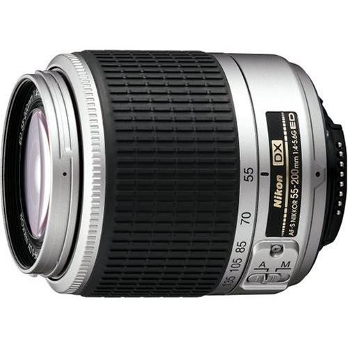 65%OFF【送料無料】 Nikon AF-S DX ズームニッコール ED 55-200mm F4-5.6G シルバー デジタル一 交換レンズ