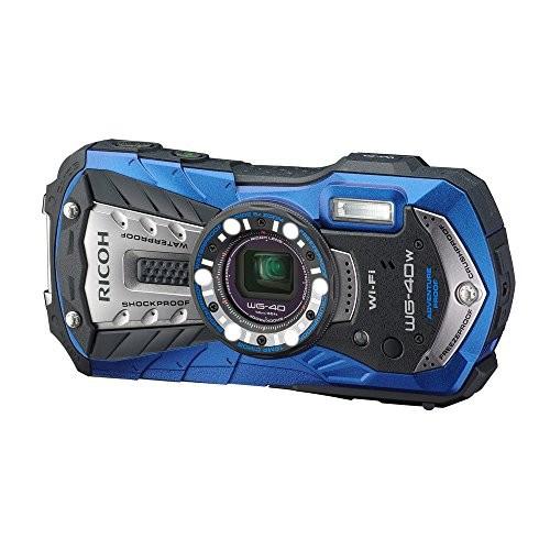 本物の RICOH 防水デジタルカメラ RICOH WG-40W ブルー 防水14m耐ショック1.6m耐寒 コンパクトデジタルカメラ