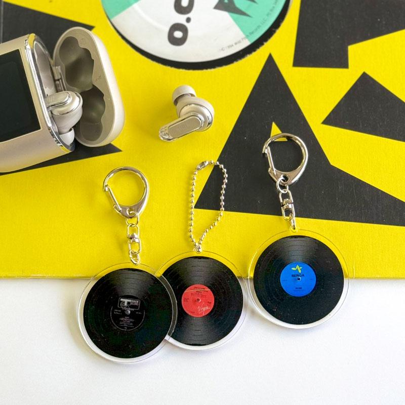 レコードキーホルダー アクリルキーホルダー レコード レコード