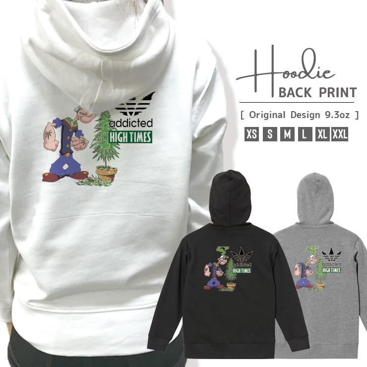 パーカー メンズ レディース スウェット プルオーバー バックプリント