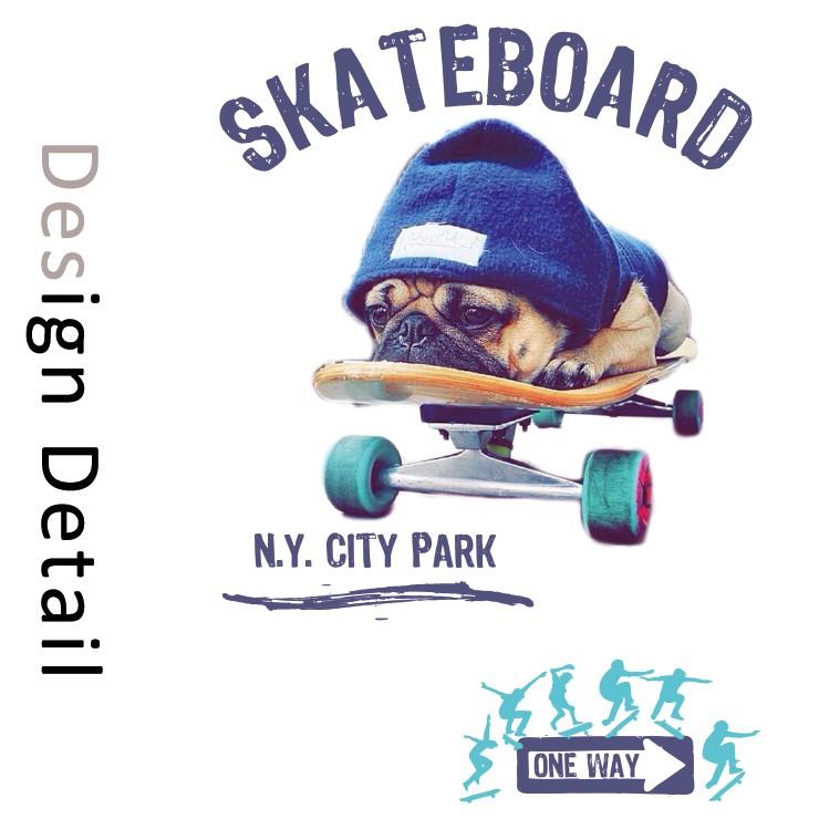 Tシャツ レディース 半袖 トップス ブランド ユニセックス メンズ プリントtシャツ Skateboard スケボー スケボー犬 パグ Ny ニューヨーク ストリート Dt5030 W 301 通販 Yahoo ショッピング