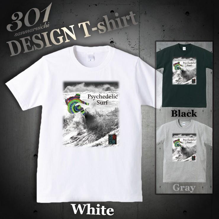 Tシャツ メンズ 半袖 ブランド ユニセックス GO SURF サイケデリック
