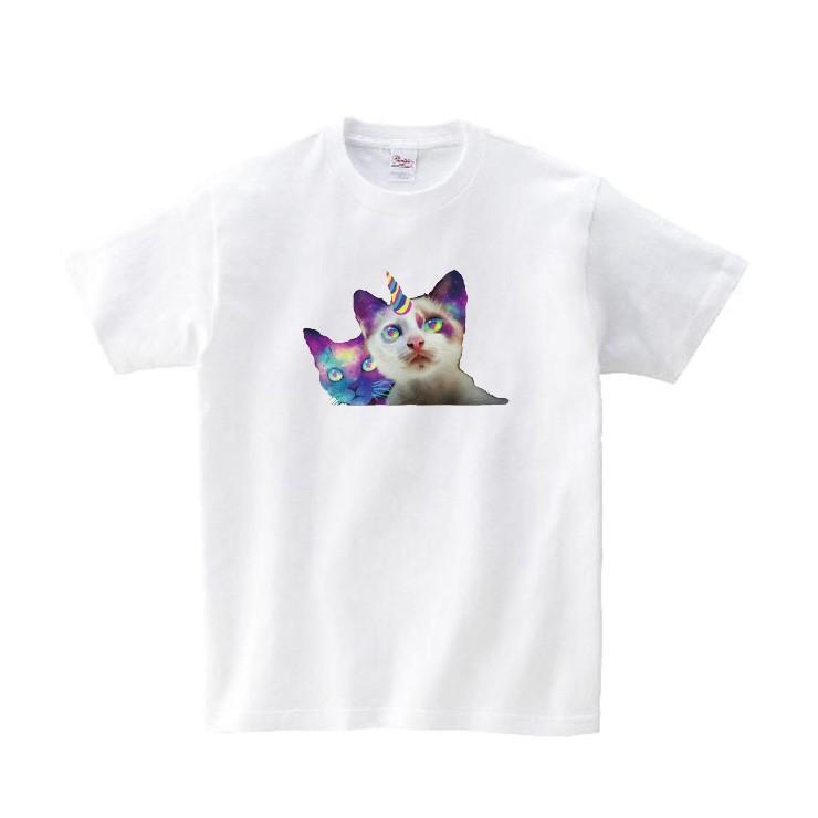 Tシャツ メンズ 半袖 ブランド ユニセックス 猫 宇宙猫 ねこ ネコ