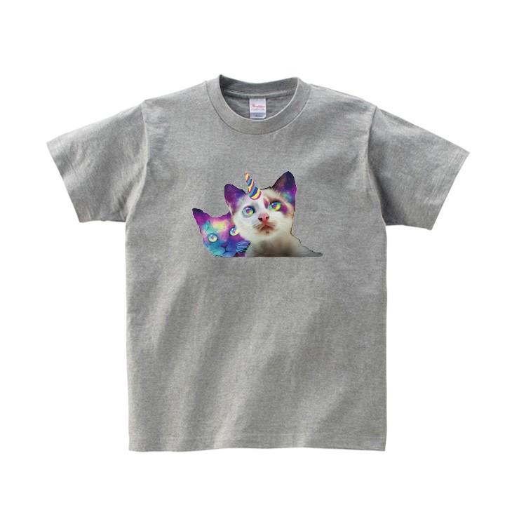 猫と宇宙デザイン 半袖シャツ　Mサイズ うちの宇宙ねこ全面インクジェットTシャツ(M)の商品購入ページ