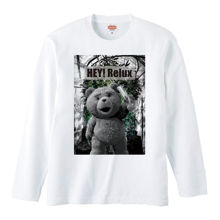 Tシャツ メンズ ロンT 長袖 ブランド Uネック NO BRAND Funny Teddy