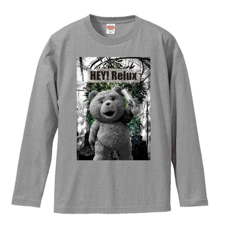 Tシャツ メンズ ロンT 長袖 ブランド Uネック NO BRAND Funny Teddy