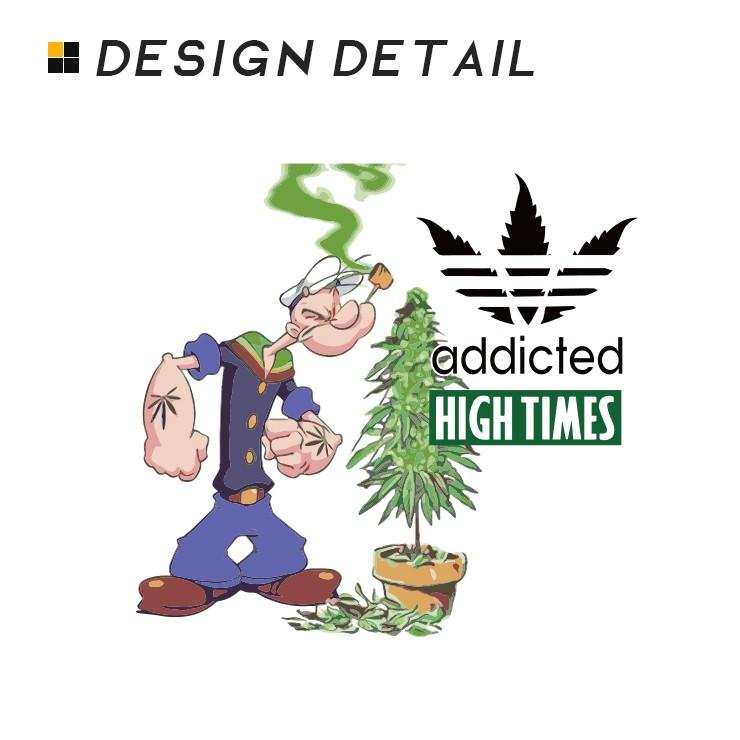 Tシャツ メンズ ロンT 長袖 ブランド Uネック HIGH TIMES addicted