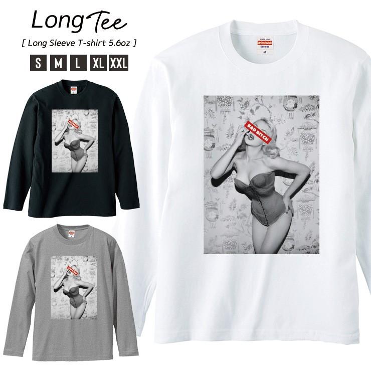 Tシャツ メンズ ロンt 長袖 ユニセックス クルーネック Uネック セクシー Sexy Bad Bitch ビッチガール フォトプリント かわいい おしゃれ Longt8003 301 通販 Yahoo ショッピング