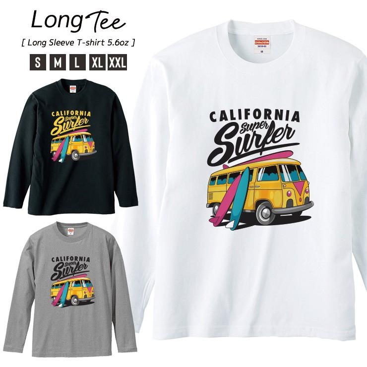 Tシャツ メンズ ロンt 長袖 ユニセックス クルーネック Uネック カリフォルニア サーフバス サーフィン ロゴ Super おしゃれ Longt8142 301 通販 Yahoo ショッピング